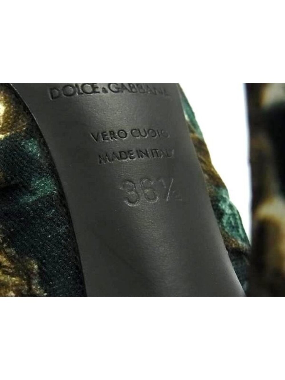 Dolce & Gabbana Canvas Pumps Shoes Green - Picture 5 of 6